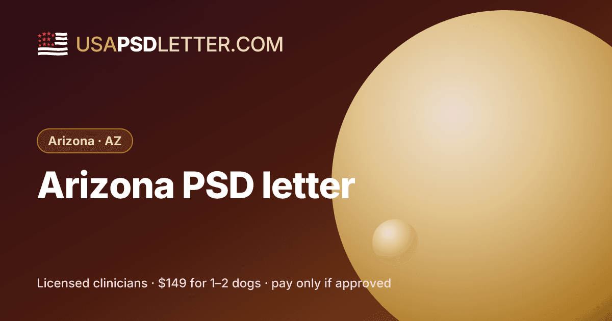 Arizona PSD letter, usaPsdletter.com Arizona · AZ