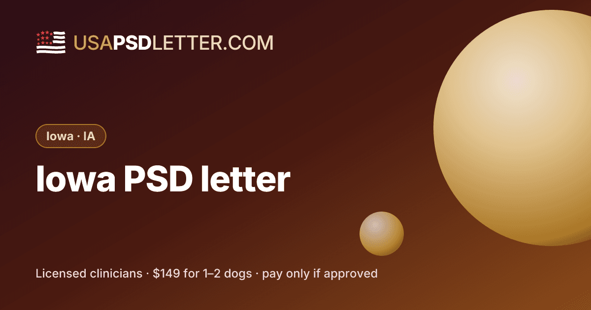 Iowa PSD letter, usaPsdletter.com Iowa · IA