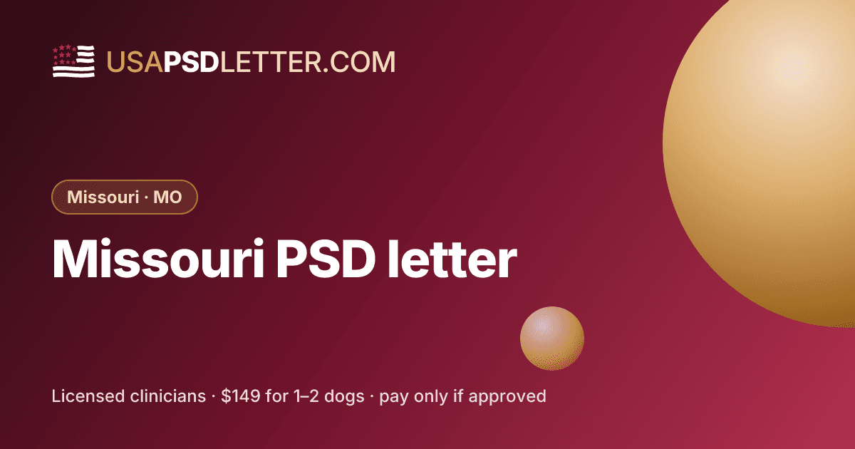 Missouri PSD letter, usaPsdletter.com Missouri · MO