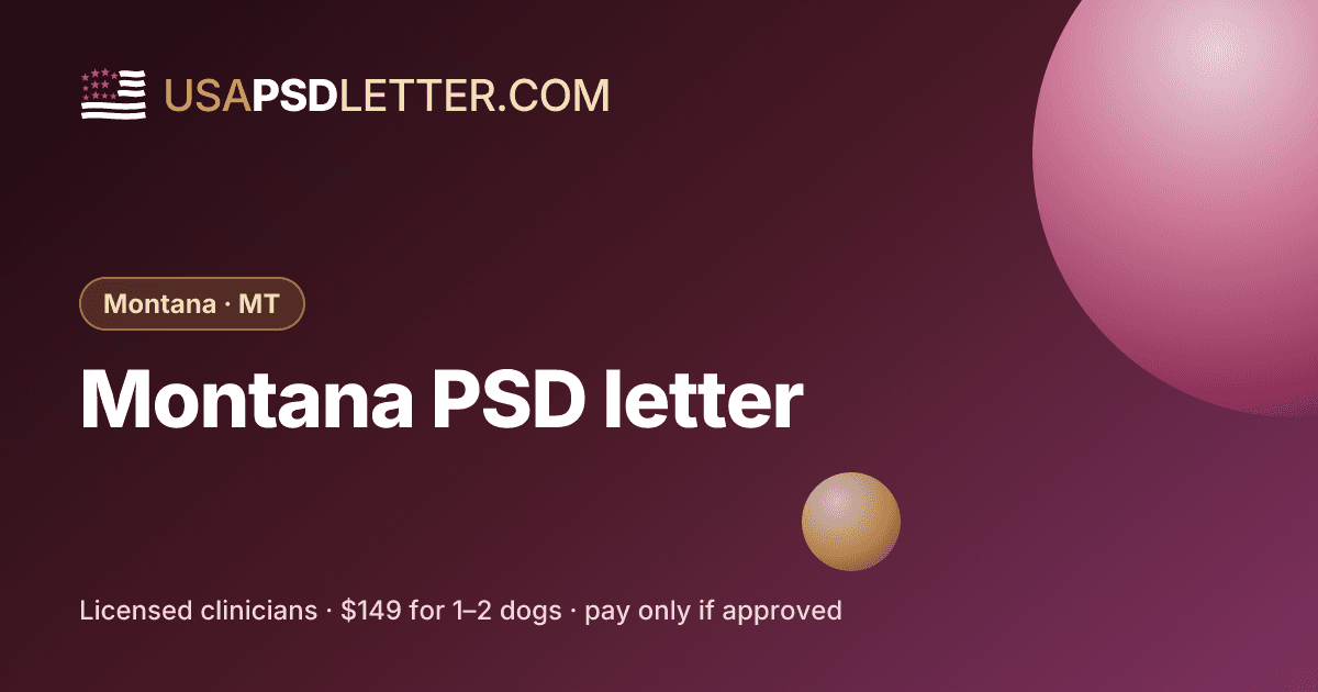 Montana PSD letter, usaPsdletter.com Montana · MT