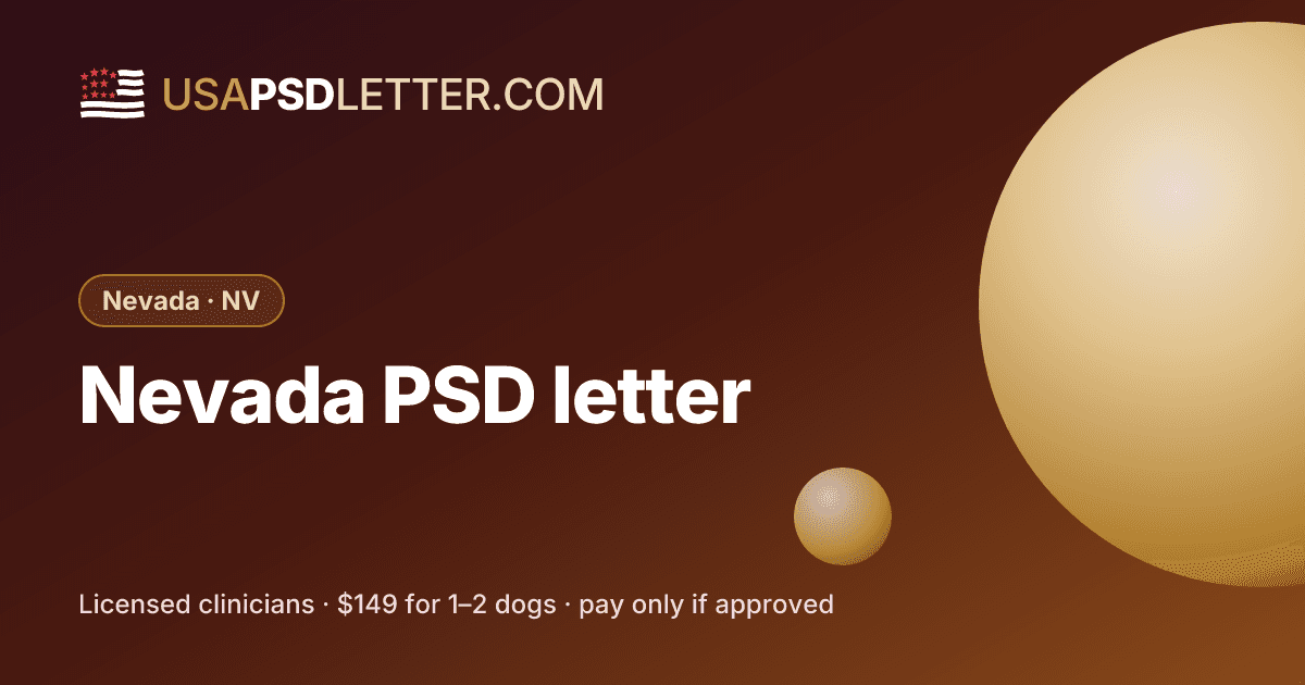 Nevada PSD letter, usaPsdletter.com Nevada · NV
