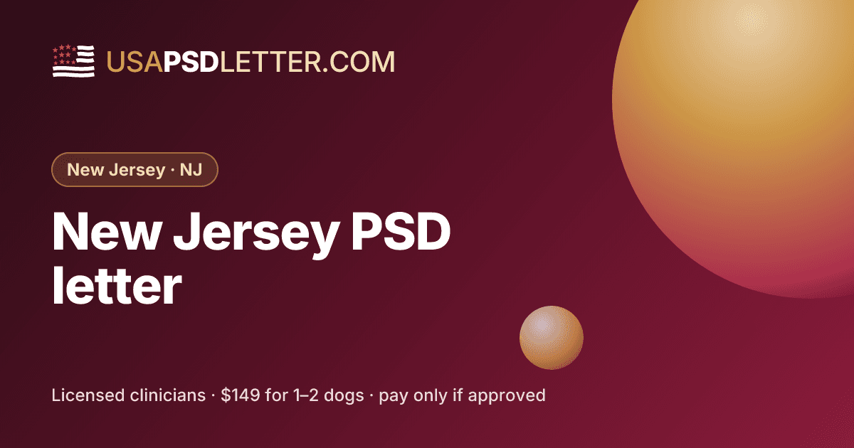 New Jersey PSD letter, usaPsdletter.com New Jersey · NJ