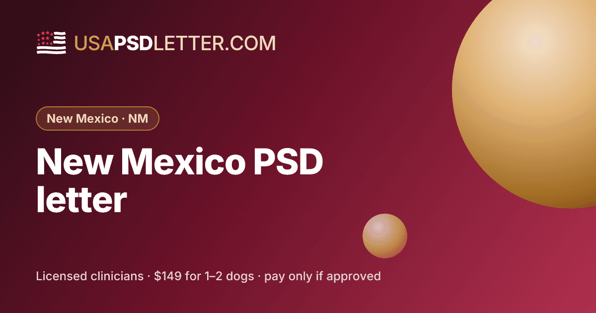 New Mexico PSD letter, usaPsdletter.com New Mexico · NM