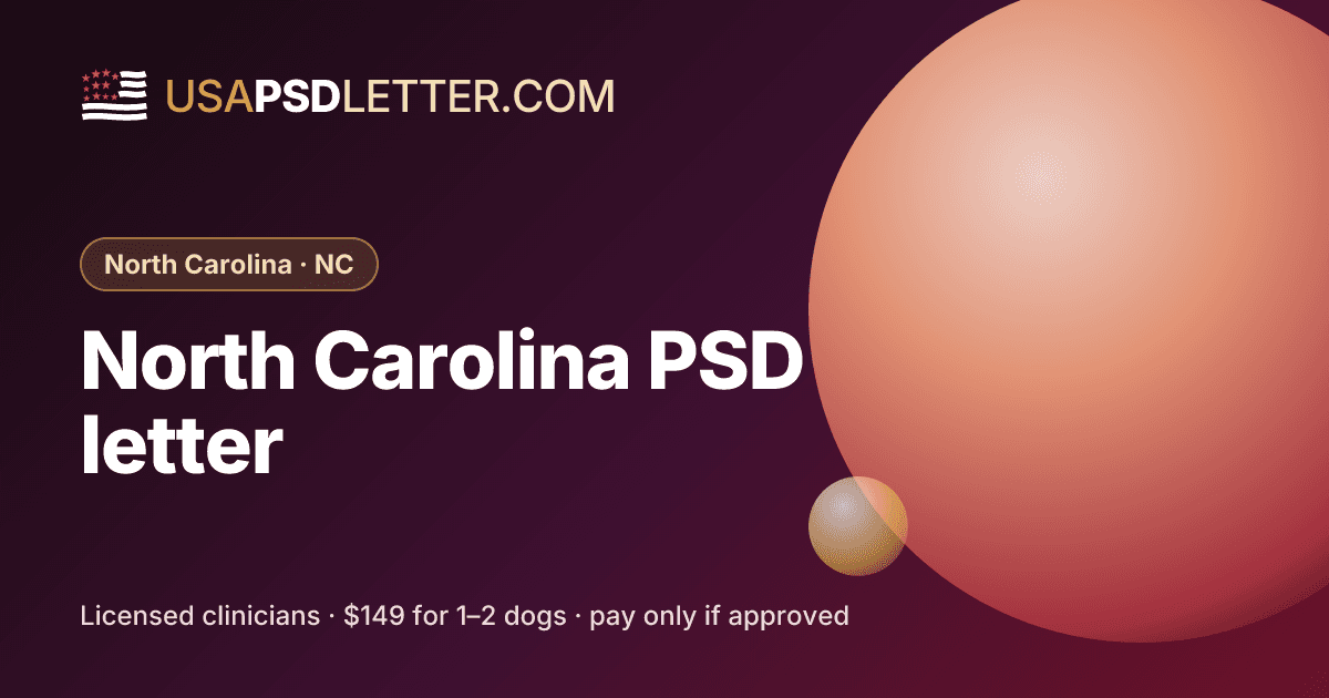 North Carolina PSD letter, usaPsdletter.com North Carolina · NC