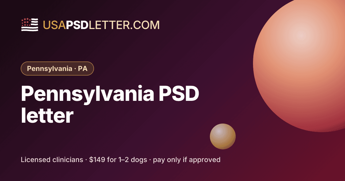 Pennsylvania PSD letter, usaPsdletter.com Pennsylvania · PA