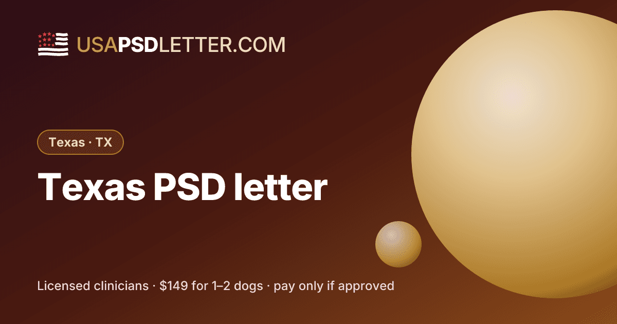Texas PSD letter, usaPsdletter.com Texas · TX