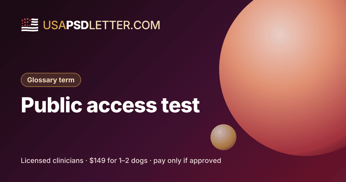 Public access test, usaPsdletter.com Glossary term