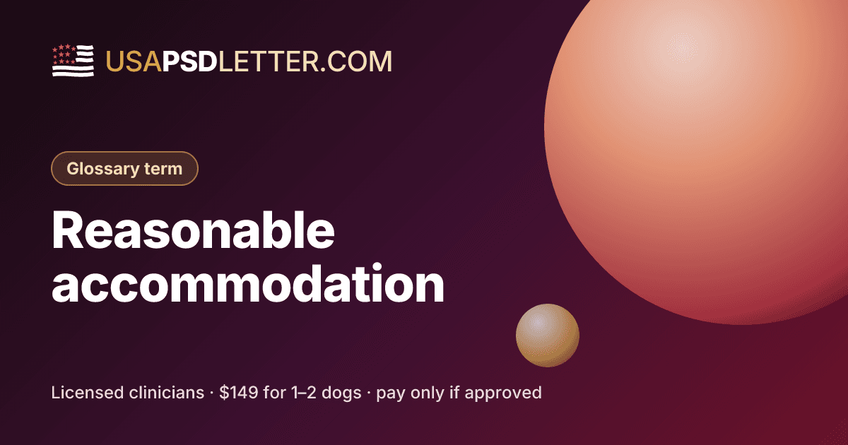 Reasonable accommodation, usaPsdletter.com Glossary term