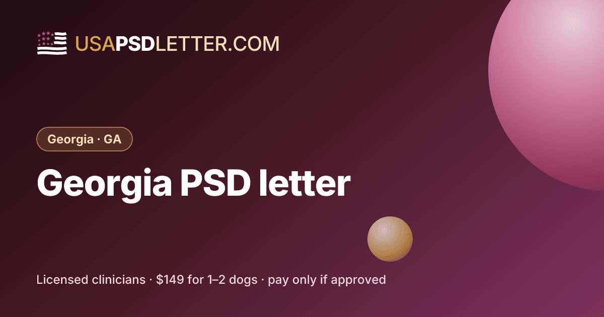 Georgia PSD letter, usaPsdletter.com Georgia · GA