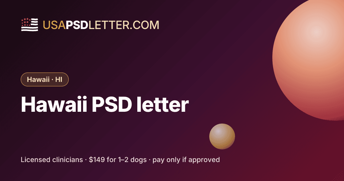 Hawaii PSD letter, usaPsdletter.com Hawaii · HI