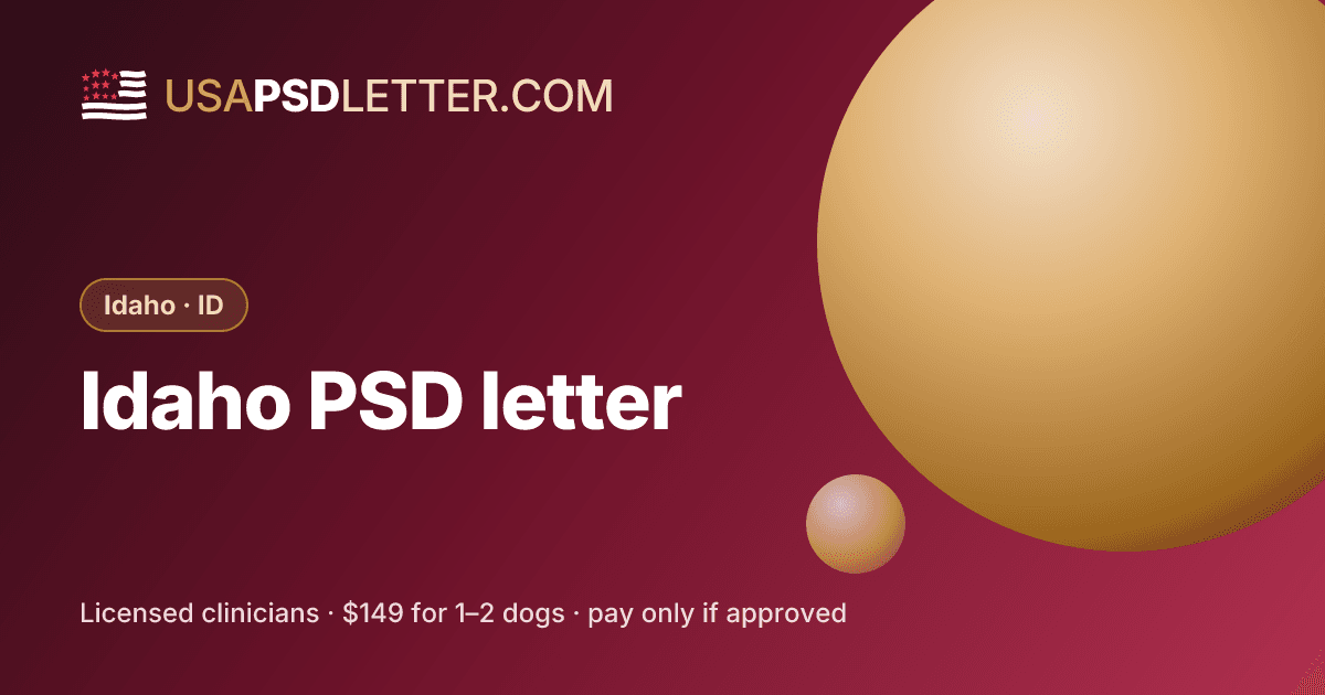 Idaho PSD letter, usaPsdletter.com Idaho · ID