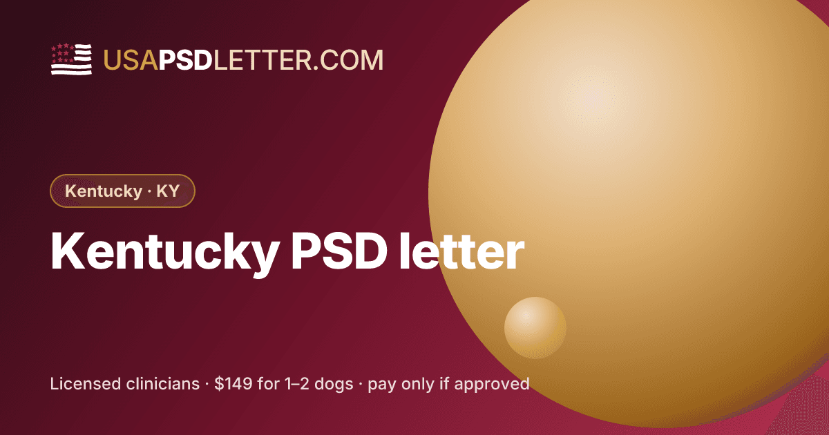 Kentucky PSD letter, usaPsdletter.com Kentucky · KY