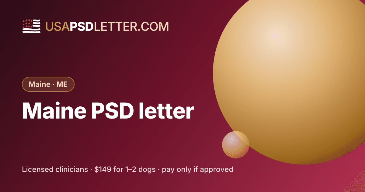 Maine PSD letter, usaPsdletter.com Maine · ME