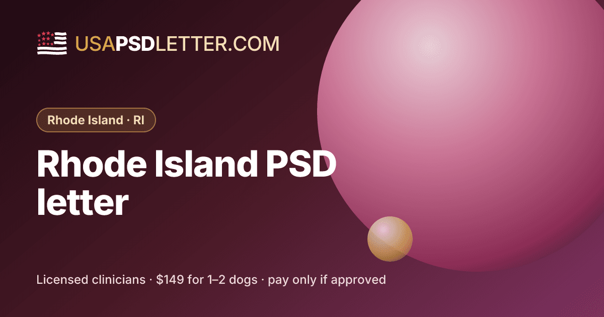 Rhode Island PSD letter, usaPsdletter.com Rhode Island · RI
