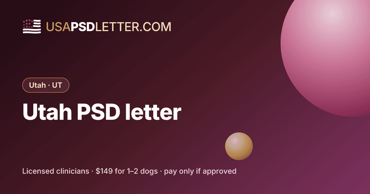 Utah PSD letter, usaPsdletter.com Utah · UT