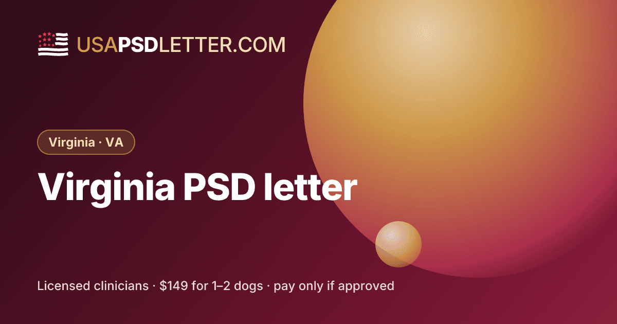 Virginia PSD letter, usaPsdletter.com Virginia · VA