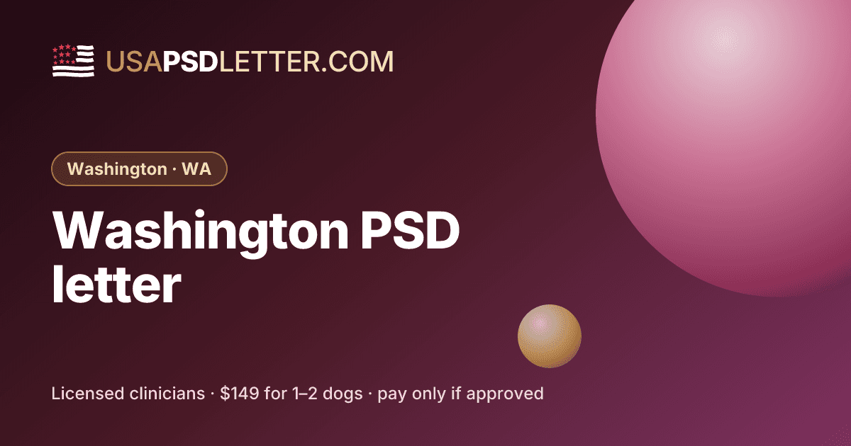 Washington PSD letter, usaPsdletter.com Washington · WA