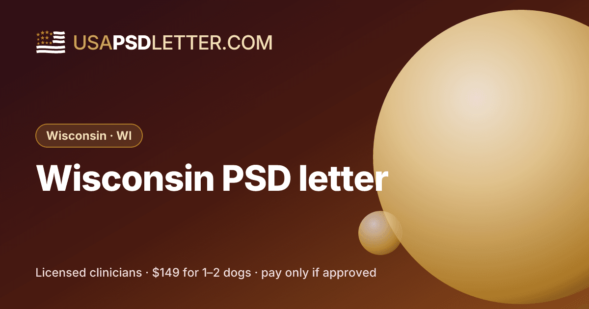 Wisconsin PSD letter, usaPsdletter.com Wisconsin · WI