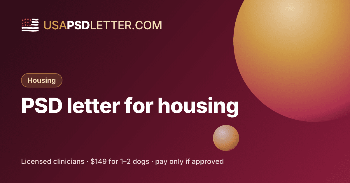 PSD letter for housing, usaPsdletter.com Housing